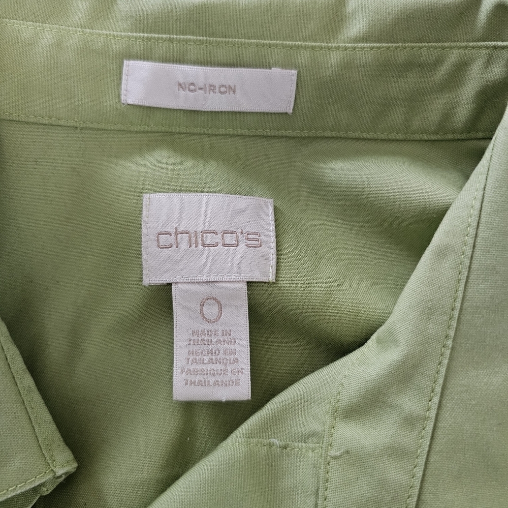 Chico's Green Button Down Tunic - image 5